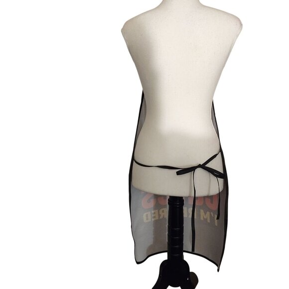 "What Day Is Today Who Cares I Retired" Funny Black Apron W/Adjustable Neck St - Picture 3 of 4
